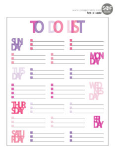 Fontaholic FREEBIE FRIDAY To Do List Printable