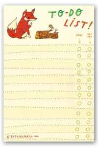 Fox And Bird To do List Notepad To Do List List Notepad Weekly