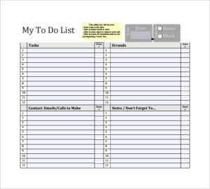 FREE 16 Sample To Do List Templates In MS Word Excel PDF