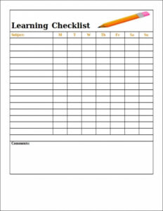 FREE 21 Student Checklist Samples Templates In MS Word PDF