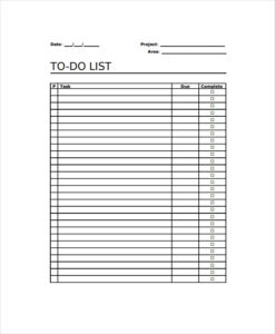 FREE 6 Sample Project To Do List Templates In PDF
