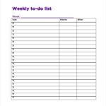 FREE 8 Sample Weekly To Do List Templates In PDF