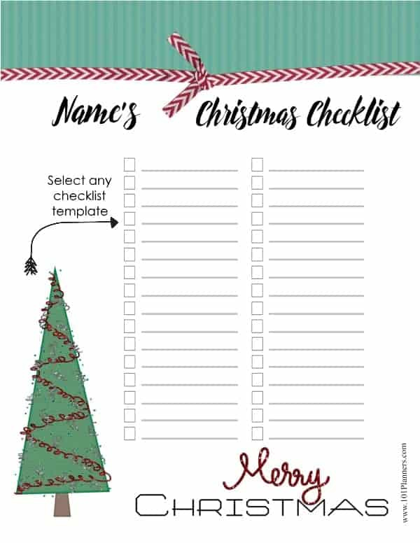 Free Christmas List Template Customize Online Print At Home