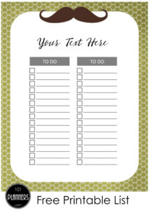 FREE Cute To Do List Many Designs Print At Home