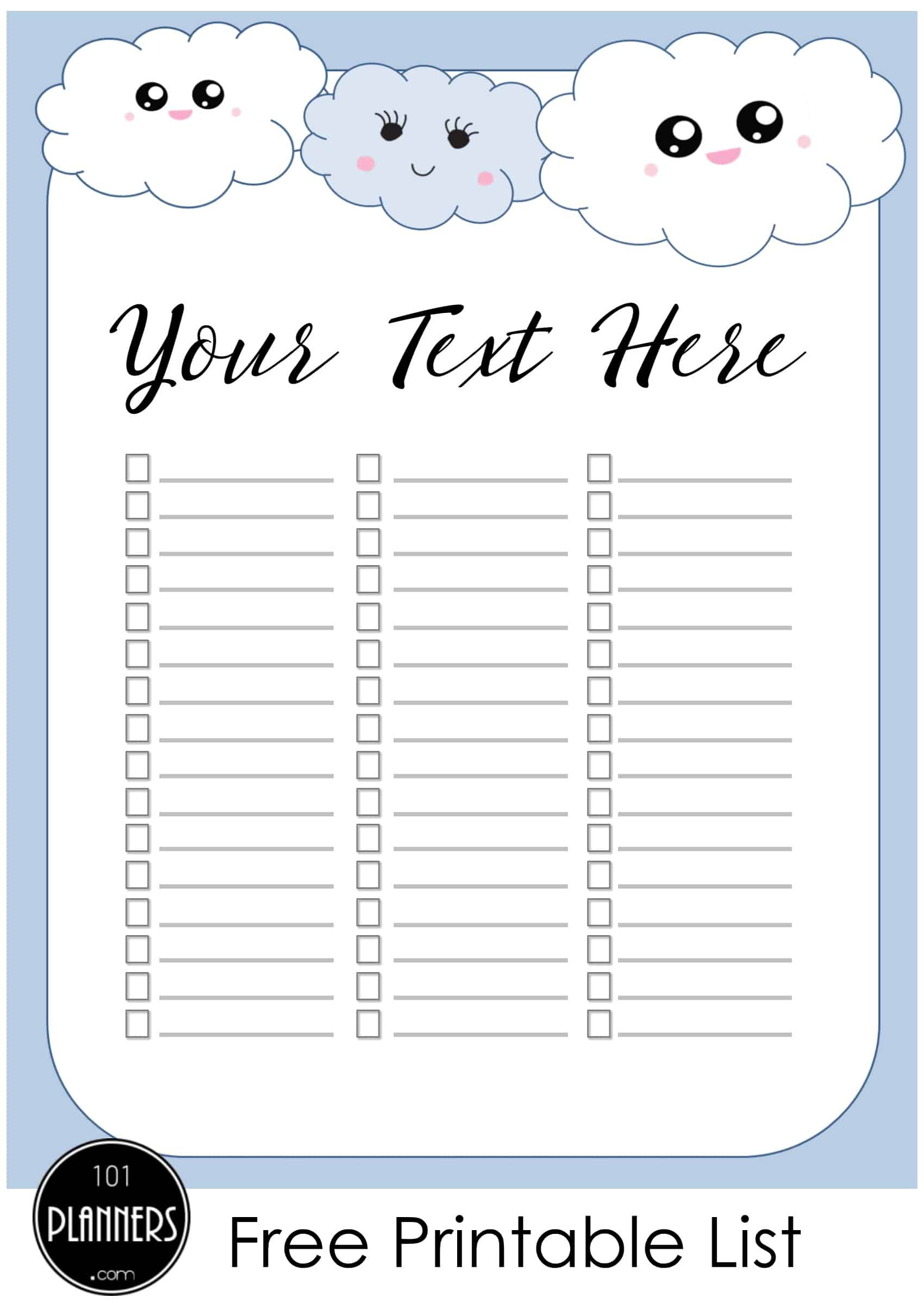 FREE Cute To Do List Many Designs Print At Home