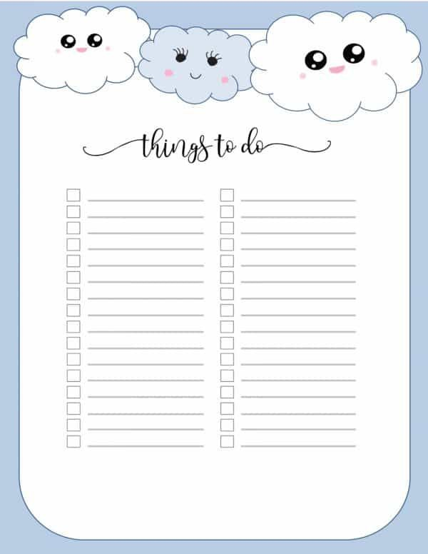 FREE Cute To Do List Many Designs Print At Home To Do List 