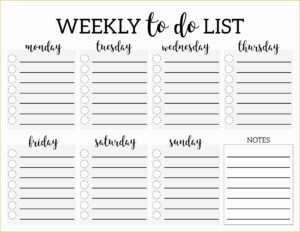 Free Editable To Do List Template Of Free Printable to Do List
