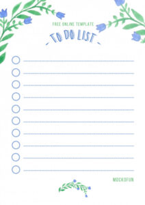 FREE Free Printable To Do List MockoFUN