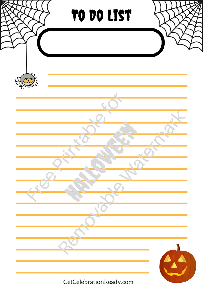 Free Halloween Printables To Do Lists Pictures For Framing And More 