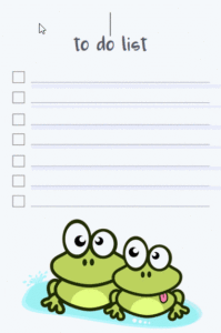 Free Planner Editable PDF Frogs To Do List 4 6 Print On To Blank Index