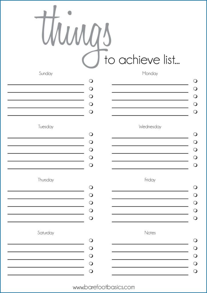 Best To Do List Template