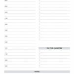 Free Printable Daily Planner With Hourly Schedule To Do List PDF Download