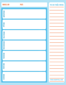 Free Printable Daily To Do Checklist Monday Through Friday Calendar