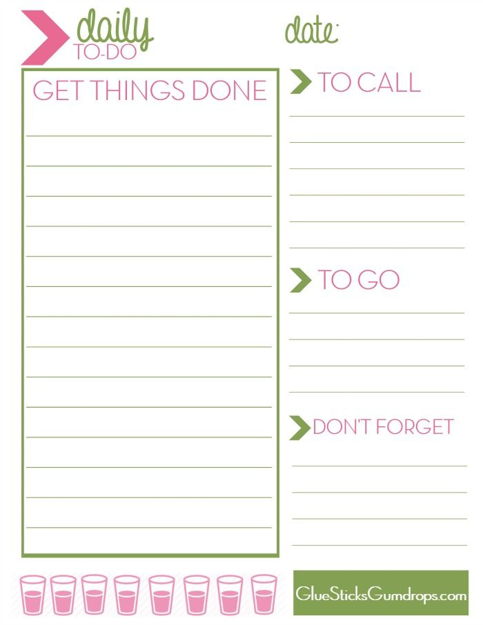 Free Printable Daily To Do List Daily Planner Printables Free To Do 