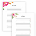 Free Printable Floral To Do List And Notes To Do List Free