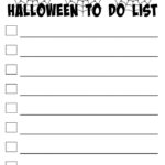 Free Printable Halloween To Do List