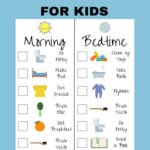 Free Printable Kids Daily Routine Checklist Little Mager House