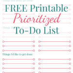 Free Printable Prioritized To Do List