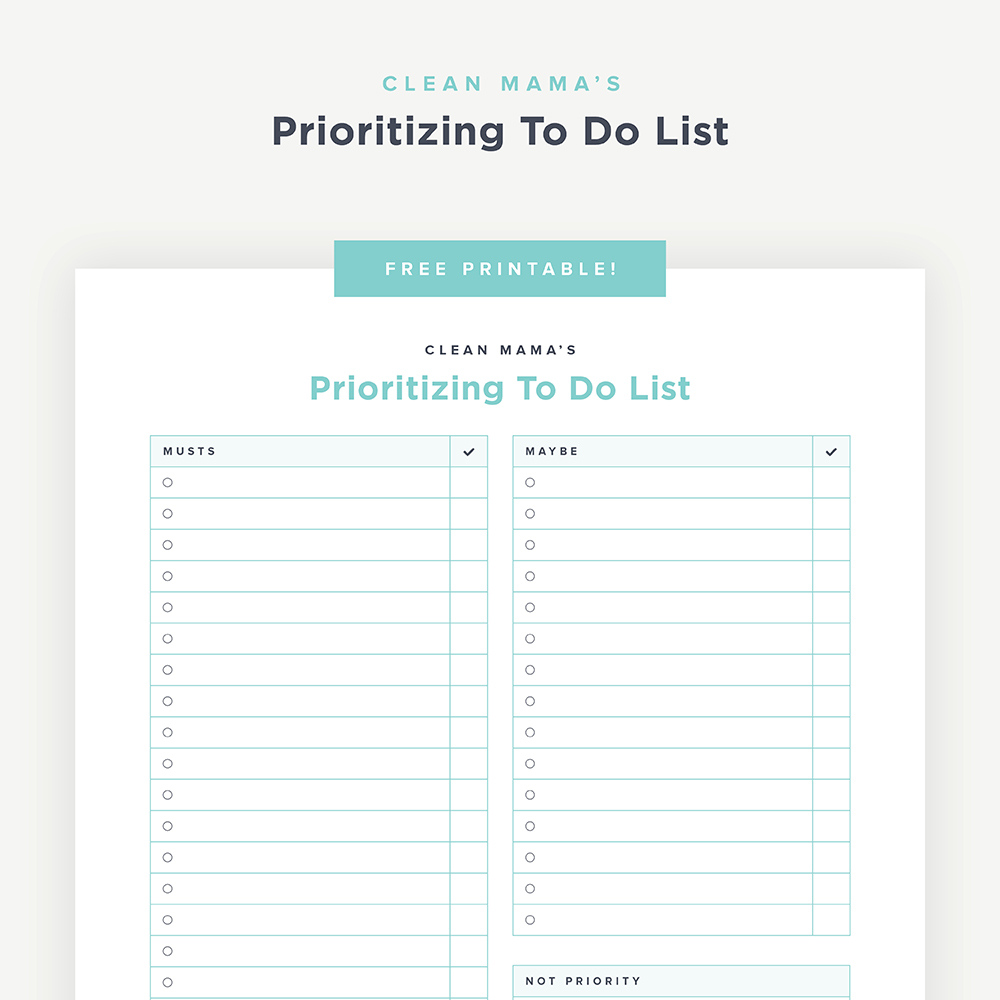 Free Printable Prioritizing To Do List Clean Mama