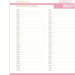 Free Printable Time Analysis Free Daily Planner Daily Planner