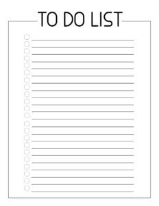 Free Printable To Do Checklist Template Paper Trail Design