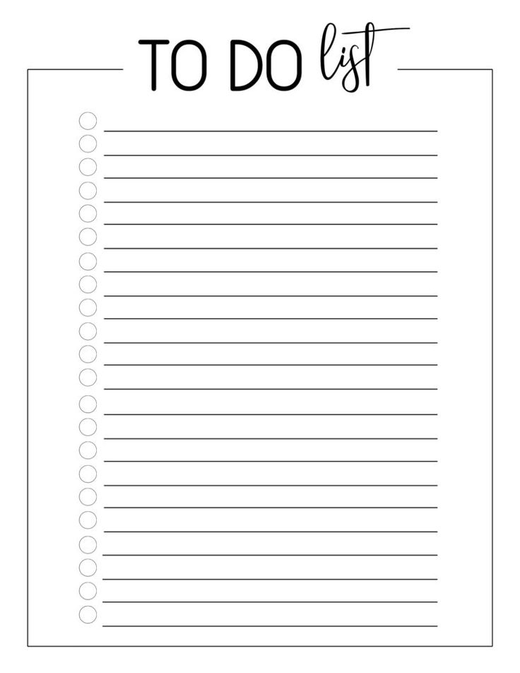 Free Printable To Do Checklist Template Paper Trail Design To Do 