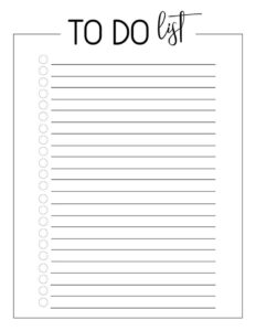Free Printable To Do Checklist Template Paper Trail Design To Do