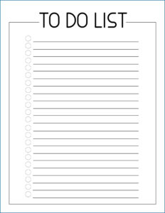 Free Printable To Do Checklist Template Templateral Within Blank