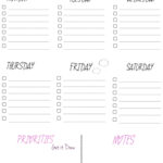 Free Printable To Do List Get Your Week Organized A Way Of Dreaming