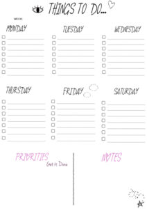 Free Printable To Do List Get Your Week Organized A Way Of Dreaming