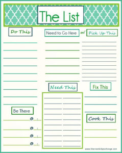 Free Printable To Do List Organization Printables Free