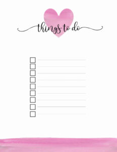 FREE Printable To Do List Print Or Use Online Access From Anywhere