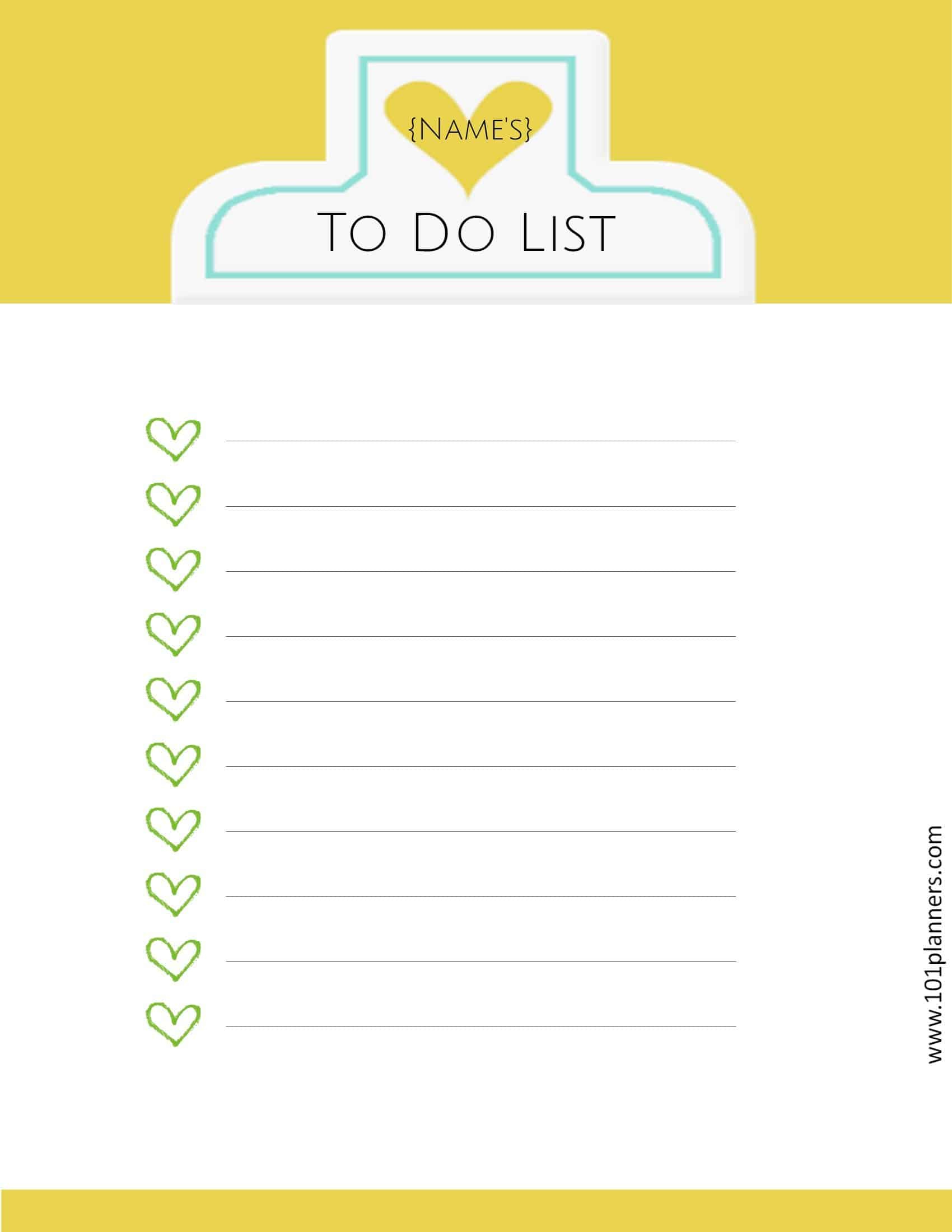 FREE Printable To Do List Print Or Use Online Access From Anywhere