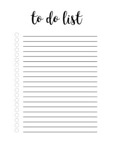 Free Printable To Do List Template Paper Trail Design