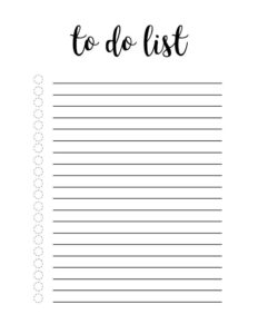Free Printable To Do List Template Paper Trail Design To Do Lists