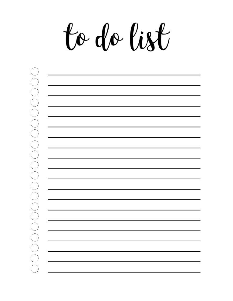 Free Printable To Do List Template Paper Trail Design To Do Lists 