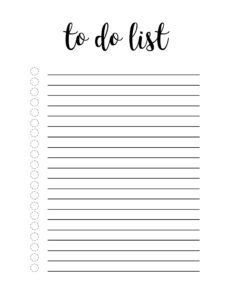Free Printable To Do List Template Paper Trail Design To Do Lists