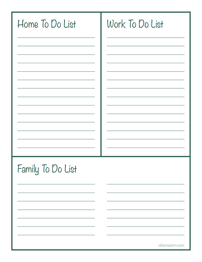 Free Printable To Do List Work Family To Do Lists Printable