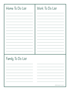Free Printable To Do List Work Family To Do Lists Printable