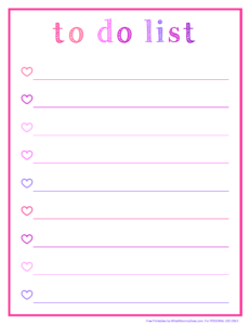Free Printable To Do Lists Cute Colorful Templates To Do Lists