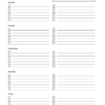 Free Printable Weekly Checklist For The Work Week From Sweet Green