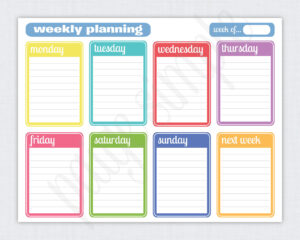 Free Printable Weekly Planner Weekly Planner Template Weekly Planner