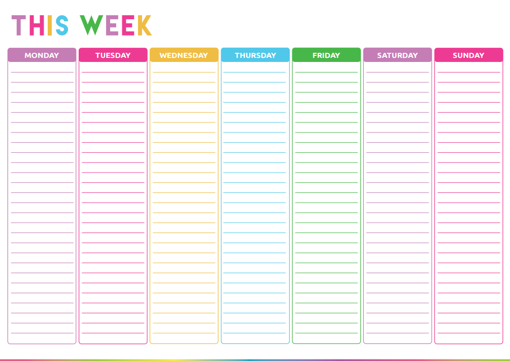 Free Printable Weekly To Do List Printable Planner Template Free 