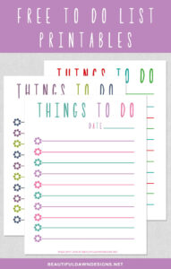 Free To Do List Printable Beautiful Dawn Designs