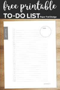 Free To Do List Printable Template Paper Trail Design
