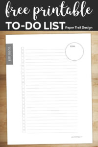 Free To Do List Printable Template Paper Trail Design To Do Lists