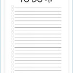 Free To Do List Printable Template Templateral
