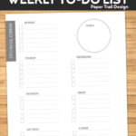 Free Weekly To Do List Printable Template Paper Trail Design