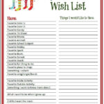 General Kids Wish List Printable General Kids Wish List PDF PDFs