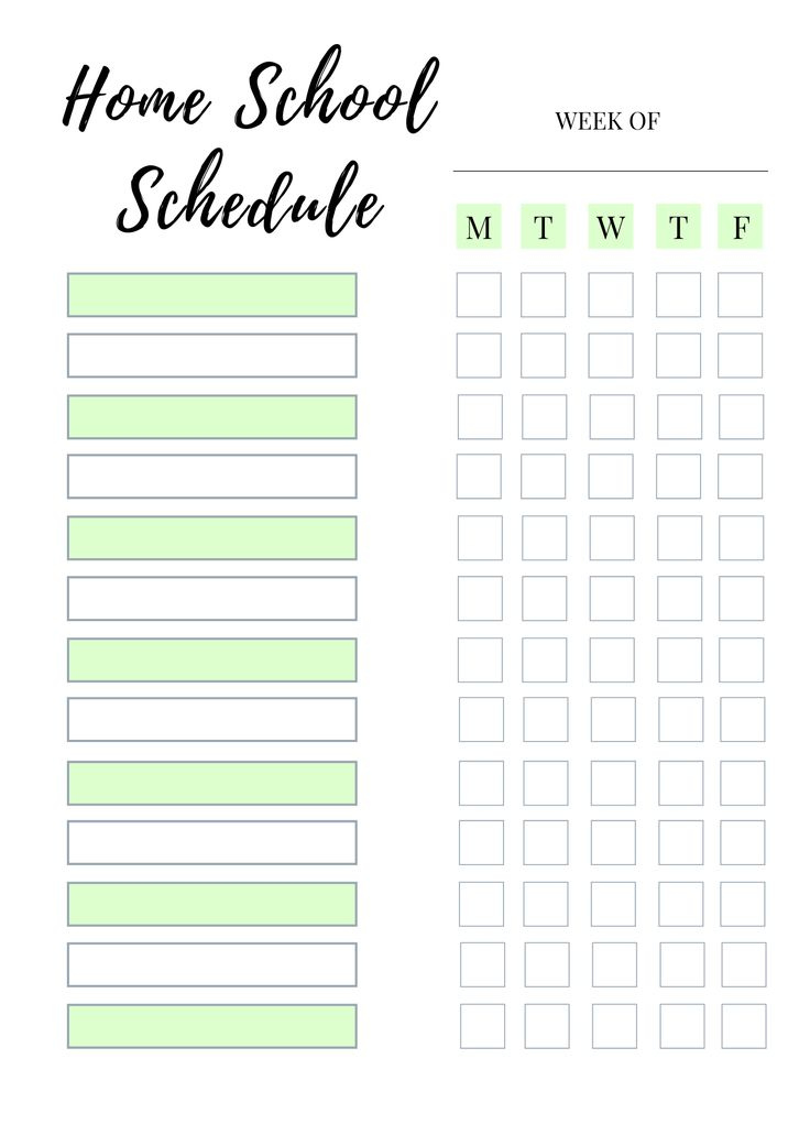 Home School Schedule Daily Routines Kids Homeschooling Ideas 